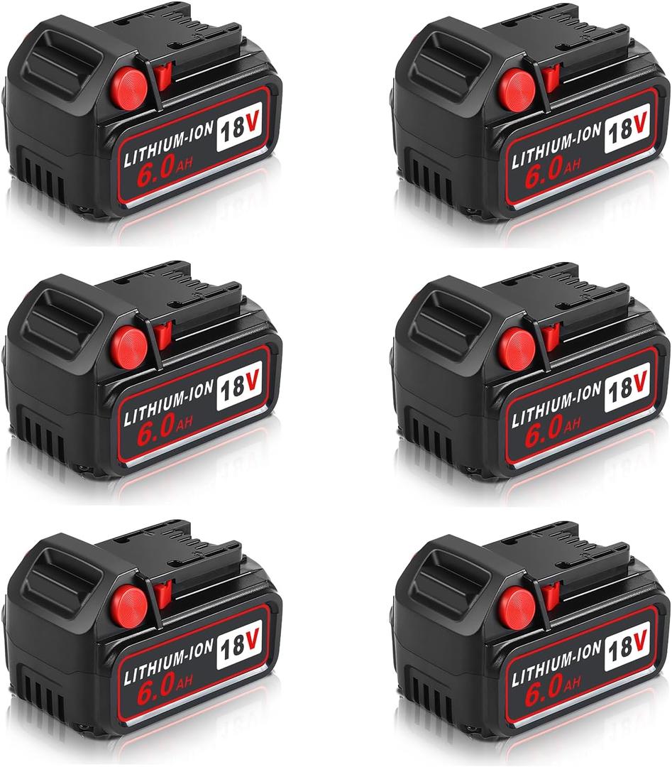 6-Pack 6.0AH M-18 18V Lithium Battery Replacement for Milwaukee M-18 Battery