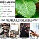 MARE AZZURO Blue Light Blocking Reading Glasses Men Large Square Computer Readers 0 1.00 1.25 1.50 1.75 2.00 2.25 2.50 2.75 3.00 3.50 4.00 5.00 6.00 (Black 2.5)