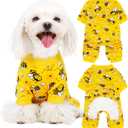 Paiaite Dog Pajamas Onesie: Comfortable Four-Legged Apparel for Small, Medium, & Large Dogs, Polyester Material for Comfort, Wrinkle Resistance, Moisture Wicking, Stretchiness Cute Bee 3XL