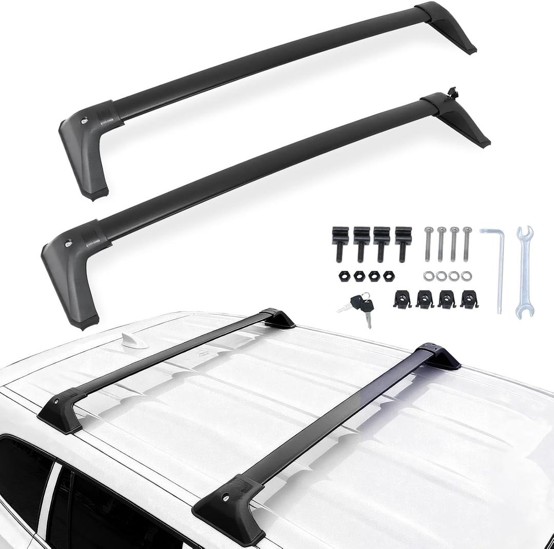Lockable Roof Rack Cross Bars Fit for 2020-2026 Toyota Highlander L & LE & Hybrid LE & Hybrid LE Nightshade (Model Without Factory Side Rails)