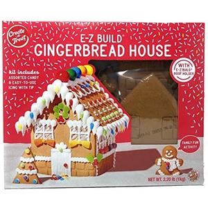 Create-a-Treat Large E-Z Build Gingerbread House Kit, Gift-Giving Edition, 29.9 oz, BB: 01 April 2026