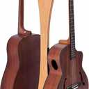 Nefelibata Wooden Guitar Stand, Handmade German Ash Solid Y-shaped Wood Racks Floor Holds 2 Guitars, for Electric Guitars, Acoustic Guitars, Classical Guitars, Banjos, Mandolins(Log)