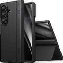 BXYJY for Samsung Galaxy Z Fold 7 Case with Stand, Front Privacy Screen Protector, Hinge Protection, Slim Rugged Hard Shockproof Cover, Full Body Protective Phone Case for Samsung ZFold 7 2025, Black