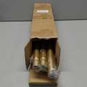 2 Pack Gold Curtain Rod, 1 Inch Adjustable Heavy Duty Curtain Rods for Windows 48 to 84 Inch, Decorative Modern Window Treatment Rods, Splicing Metal Drapery Pole, Easy Installation