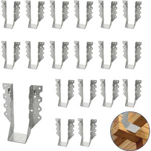 25PCS 2x6 Joist Hanger, 18 Gauge Galvanizing Face Mount Joist Hangers, Hurricane Ties for Rafters Tie Brackets Great for Floor Deck, Ceiling Joists, Wood, Roofs