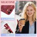 jueaes Cute Bow Case for iPhone 16 with Finger Hand Wrist Strap