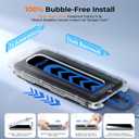 + Military-Grade Tempered Glass for iPhone 16 Pro Max Screen Protector [  &  ] Shatterproof Uncrackable, Easy Install, Bubble Free, 2 Pack (Clear)