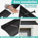 Raytano 4.3" Extra Wide Heavy-Duty Aluminum Door Rain Drip Guard,40" L Rain Deflector for Doors Windows Weather Shield for Home, Commercial Use (Size 40 Length, 4.3 Wide, 0.8Height,Black)