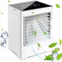 Portable Air Conditioners, USB Personal Mini Air Conditioner with 3-Speed, Evaporative Air Cooler with Touch Screen, Portable Ac Unit Fan for Room, Tent, Bedroom, Car, RV, and Camping