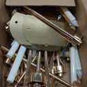 FillTouch 60 Pcs Gold Candlestick Holders with LED Flameless Candles Bulk Includes 30 Metal Candle Holders and 30 Battery Operated Candles for Wedding Table Centerpieces Home Decor(Gold)