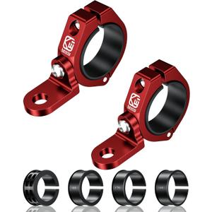 BRCOVAN 2PCS Whip Light Mount, Solid Aluminum Alloy UTV Flag Mounts, Off-Road LED Light Bar Mounting Bracket, Heavy Duty Roll Cage Clamp Holder Fit 1.5''/1.65'' /1.75''/1.85''/2'' Bars