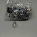 Outdoor String Lights 25 Feet G40 LED Patio Lights, Plug-in, 13 Plastic Edison Bulbs(1 Spare), Waterproof Connectable Hanging Light for Backyard Porch Balcony Party Decor, E12 Base, Black