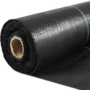 Happybuy 6FTx300FT Premium Weed Barrier Landscape Fabric Heavy Duty 3OZ, Woven Weed Control Fabric, Good Permeability for Weed Block Gardening Mat, Driveway Fabric, Landscaping Fabric, Ground Cover