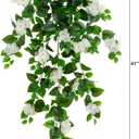 Nearly Natural 41in. UV Resistant Artificial Hydrangea Hanging Plant (Indoor/Outdoor) - Set of 2
