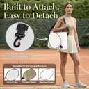 Tennis Bags for Women Men - Sleek Tennis Racket Bag for Sports Accessories with 2 Detachable Racket Cases - Gym Sling Bag, Pickleball Racquet Sling for Beginner Pro Players