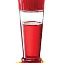 Hummingbird Feeder 10 oz Glass Feeders for Outdoors, with Built-in Ant Guard - Wide Mouth for Easy Filling - 2 Part Base for Easy Cleaning - Circular Perch with 5 Feeding Ports