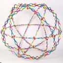 University Games, Hoberman Original Sphere-Rainbow, award-winning geometric expanding/contracting ball, Ages 4 to 104, Small
