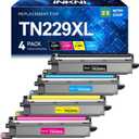 InkNI Compatible Toner Cartridges Replacement for Brother TN229XL TN229 XL TN-229XL Toner Cartridges for MFC-L3780CDW MFC-L3720CDW HL-L3280CDW HL-L3220CDW HL-L3300CDW Printer (TN-229XLBK/C/M/Y-4 Pack)