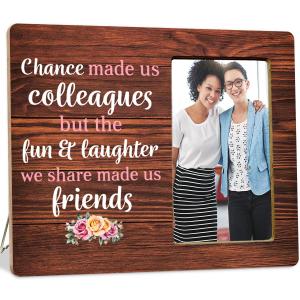 Coworker Gifts Picture Frame for Retirement Farewell Leaving, Chance Made Us Colleagues Wooden Picture Frame for Colleague Boss Coworker Team