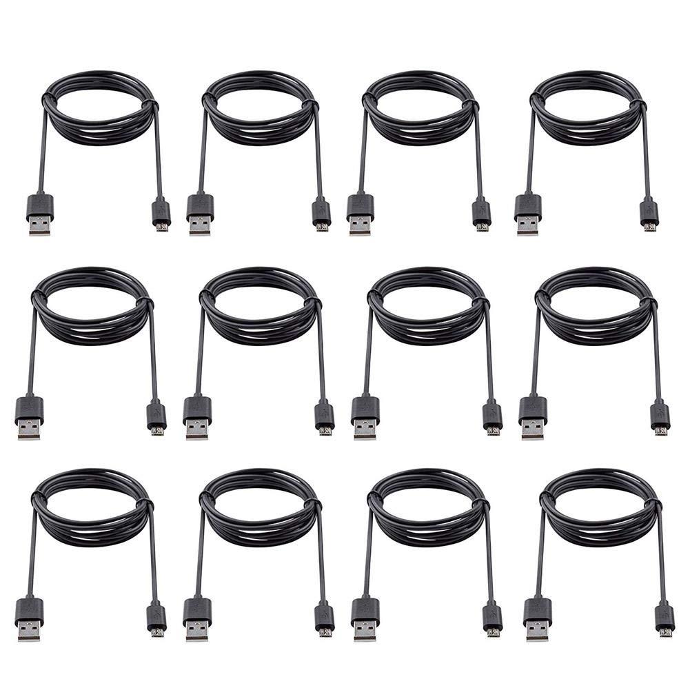Smays Micro USB Cable 3ft Charging Cord Bulk 12-Pack Black