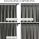 Hillcrest Gray Chenille Velvet Pinch Pleated Blackout Curtains Room Darkening Thermal Insulated Window Drapes 108 Inches for Living Room Bedroom, Back Tab with Hooks 2 Panels,38" W x 108" L x 2