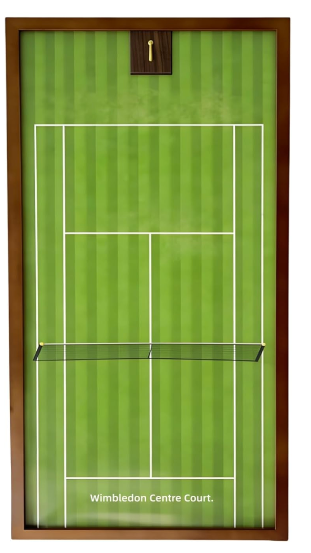 KRINGSIA Wooden Tennis Racket Display Frame with Wimbled Background