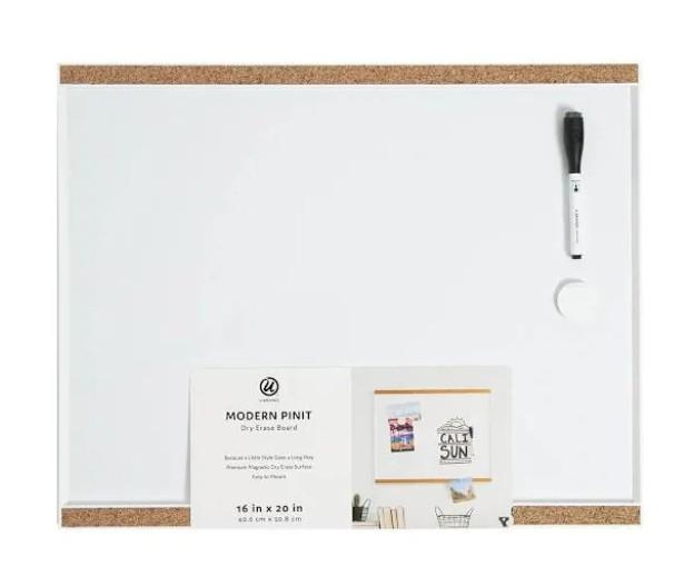 Modern Pinit Magnetic Dry Erase Board Frame, 16x20