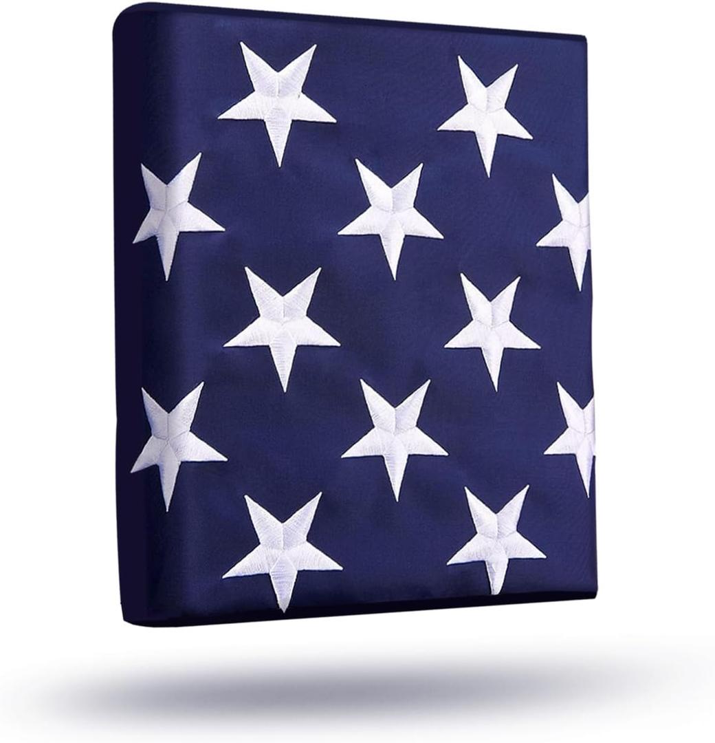 3x5 FT Heavy Duty American Flag for Outside Deluxe Spun Polyster US Flags, Waterproof UV Resistant USA Flag, Embroidered Stars National Flag,Tear-Proof America Flag High Wind,United States Flag 4-Row Stitching and Reinforced Seams,Stars and Stripes All-Weather Indestructible US Flag Long-Lasting Flag