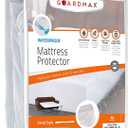 Guardmax Jersey Knitted Sleeper Sofa Size Mattress Protector - Waterproof & Dust Mite Proof Mattress Cover with Stretchable Pockets - Soft, Comfortable, & Noiseless Waterproof Fitted Sheet (60x72x5) (White)
