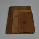 3 Packs Bamboo Cutting Board Set with Non Slip Feet and Over Sink Nice Solid Thick Wood Juice Groove Chopping Board Extra Large Big Small Best Hardwood Kitchen Counter Organic Vegetable (Brown)