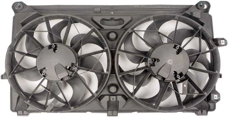 GM1101 Replacement Dual Radiator & Condenser Cooling Fan Assembly for Chevrolet/Chevy Tahoe Silverado Avalanche for GMC Sierra