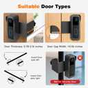 Blink Doorbell Mount, Anti-theft Metal Doorbell Camera Mount No Drilling with Rain Cover for Blink Video Doorbell 1st & 2nd Gen, No Block Sensor Doorbell Bracket Kits for Rental Apartment Black
