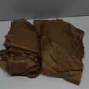 SpaceDresser Sheer Voile Window Treatment Rod Pocket Curtain Panels for Kitchen Bedroom Living Room Drapes Sunlight Filtering Privacy Semi Home Decor Assorted (Brown, 52 W x 84 L)