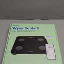 Wyze Scale S, Scale for Body Weight, Digital Bathroom Scale for Body Fat, BMI, Muscle, Heart Rate, Body Composition Analyzer with App, Batteries Included, Bluetooth, 400 lb, Black