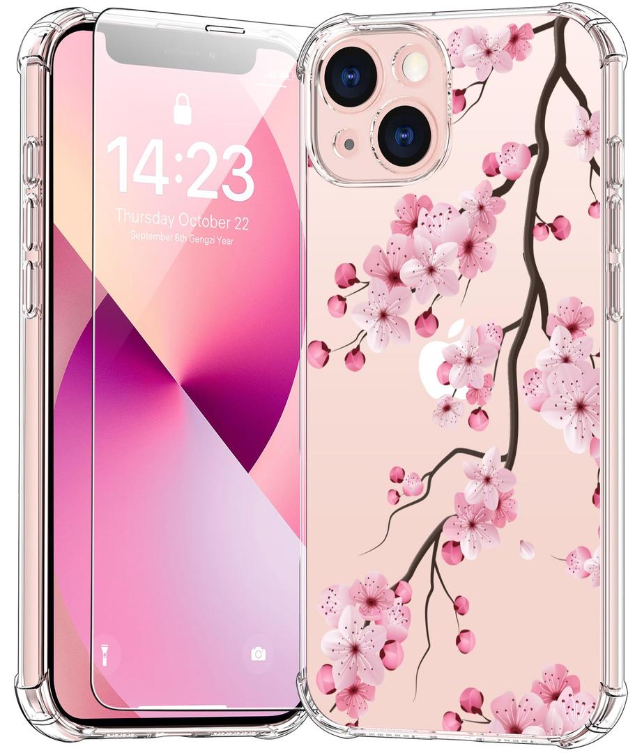bicol for iPhone 13 Case with Screen Protector,Enhanced Camera Protection,Clear TPU Cover with Trendy Designs for Girls Women,Slim Fit Protective Phone Case,God is Within Me