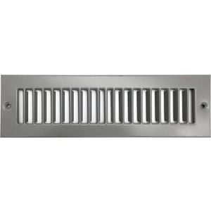 HVAC Premium 4" x 10" [Duct Opening] Toe Kick Vent Grille - HVAC Register Cover [Outer Dimensions: 5.5 X 11.5] - Grey (Gray)