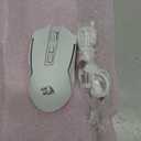 Redragon M693 Wireless Gaming Mouse, 8000 DPI, 3-Mode Connection (BT & 2.4G Wireless), 7 Macro Buttons, RGB Backlight for PC/ Mac/ Laptop
 (Standard, White)