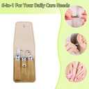 Nail Clippers Set, 6 Pcs Toenail Clippers Stainless Steel Fingernail Clippers Manicure Set with Leather Case, Idea Gift for Christmas Stocking Stuffers, Khaki