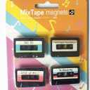 4Pcs Vinyl Record Fridge Magnet Music Refrigerator Magnets,Strong Magnetic Sticker Decor for Crafts,Kitchen,Office Whiteboard,Cabinet(Tape)