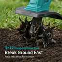 Cordless Brushless Garden Tiller Cultivator Compatible with Makita 18v Battery (Tool Only), 10 Wide 7 Deep Electric Soil Rototiller, 48-Tine Mini Rotary Aerator for Garden Beds & Soil Preparation