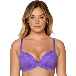 Smart & Sexy Women's Signature Lace Push Up Bra-Perfect for Seeking Effortless Style and Comfort (40D, New Violet)