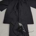 GraduationMall Matte Kindergarten Graduation Gown Cap Set with 2025 Tassel (27, Black)