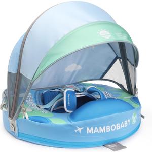 Mambobaby Add Tail Baby Float with Sun Canopy Earth, Large