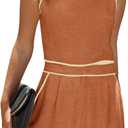 Fessceruna Women's 2 Piece Outfits Sleeveless Crop Zip Back Tank Top and High Waist Shorts Summer Contrast Workout Sets (X-Large)