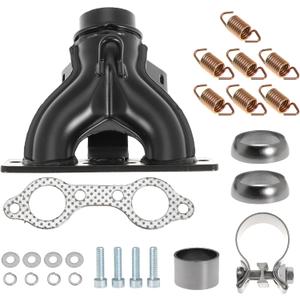 Exhaust Manifold with Exhaust Pipe Donut Gasket Spring Rebuild Kit Replace 1262138-489 5811511 for Polaris Ranger Crew 800 HD 800 XP 800 Ranger 800