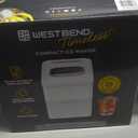 West Bend Timeless Ice Maker Mighty Ice Countertop Design Makes 26 Pounds of Bullet-Shaped Ice Cubes in 24 Hours, Digital Touch Controls and Self Cleaning Function, Includes Scoop, White/Gold