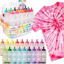 Tulip One-Step Tie-Dye Party, 18 Pre-Filled Bottles, Creative Group Activity, All-in-1 Fashion Design Kit, 1 Pack, Rainbow