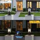 DASTOR 2 Pack Dusk to Dawn Outdoor Post Lights, Outdoor Lamp Post Light with Pier Mount Base, Waterproof Aluminum Post Outdoor Lighting for Garden Patio Pathway