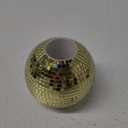 4 Inch Disco Ball Pencil Pen Holder for Desk Accessories Sequin Plastic Makeup Brush Holder Organizer Multifunctional Pencil Cup Disco Flower Vase for Home Office Classroom Decor(Gold)