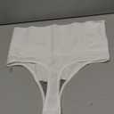 Women'S Panties Women'S Solid Color Belly Briefs Corset Waist Lift Hip Mid Waist Shapewear, White, XL